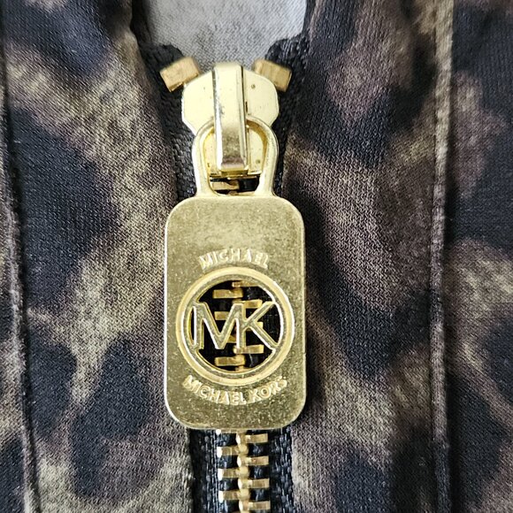 MICHAEL Michael Kors Leopard Print Zip Front Blouse – Size M - Picture 5 of 7